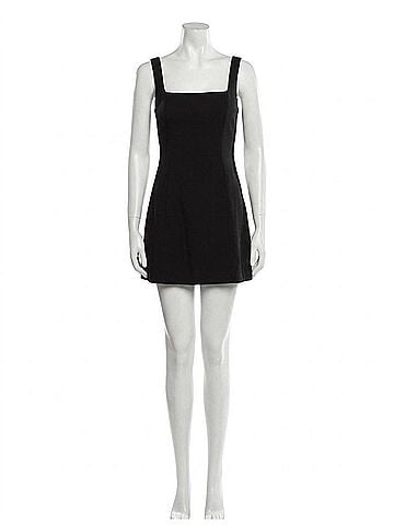 Le Lis Bow Detail Mini Dress in Black-Ivory (view 1)