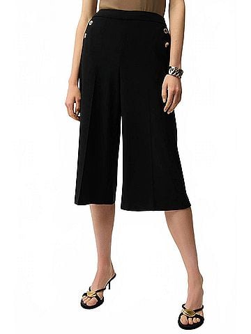 Joseph Ribkoff Pull On Culotte Pants in Black (view 2)