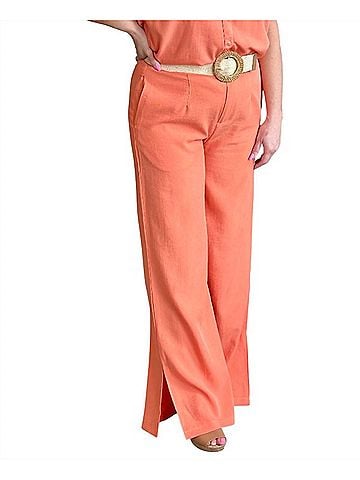 Blu Pepper Woven Wide Leg Pants in Orange (view 2)