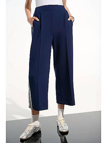 Joseph Ribkoff Striped Side Slit Culotte Pants in Indigo (view 2)