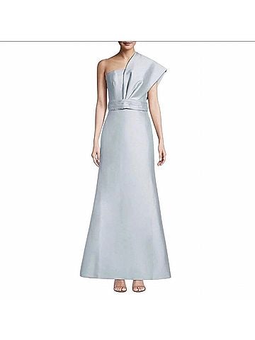 Sachin + Babi Hannah One Shoulder Gown in Ash Blue (view 2)