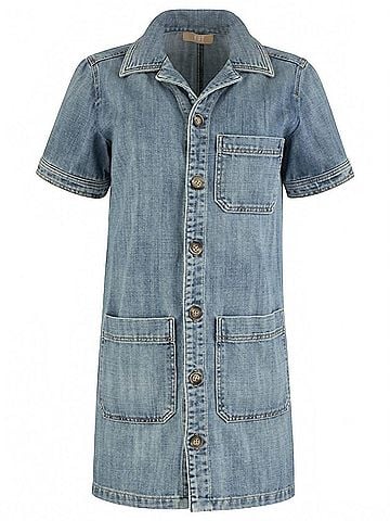 Kut from the Kloth Women's Denim Dress With Button Front And Pockets in Unfailing Wash (view 2)