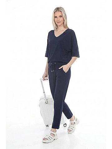 Joseph Ribkoff Silky Knit Pull On Jogger Pants in Indigo (view 2)