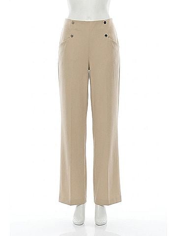 Joseph Ribkoff High Waist Wide Leg Sailor Pants in Parchment (view 1)