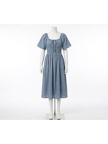 FRNCH The Darya Midi Dress in Cornflower Mist (view 1)
