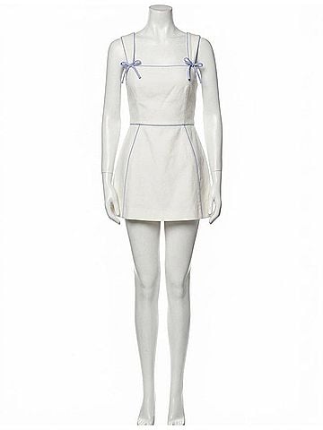 Amanda Uprichard Baylee Romper in Ivory/English Lavender (view 1)
