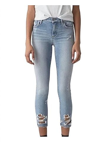 AGOLDE Sophie Mid Rise Ankle Jeans in Playback (view 2)