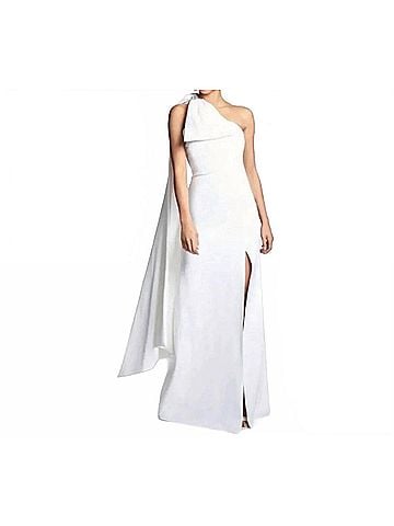 Sachin + Babi Women's Single-Shoulder Gown in Ivory White (view 2)
