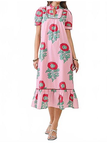 TCEC Jessica Floral Midi Dress in Pink (view 2)