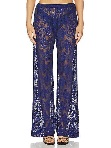 Amanda Uprichard Mariko Pants in Navy (view 2)
