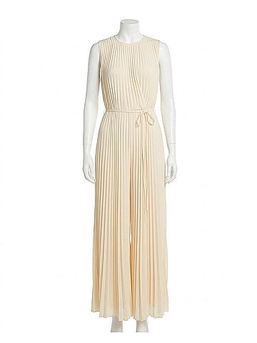 Ulla Johnson Fianna Pleated Midi Dress in Cowrie (view 1)