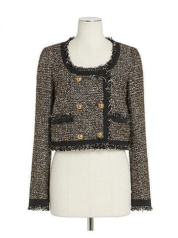 Ulla Johnson Anisa Tweed U-Neck Jacket in Tapestry (view 1)