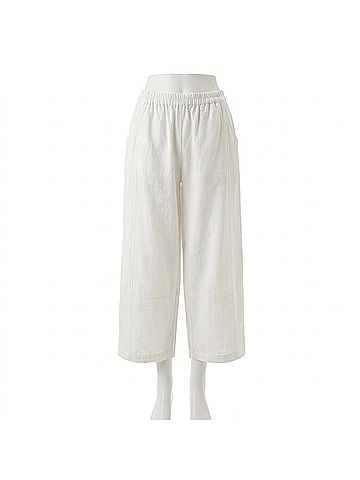 Ivy Jane The Alabaster Barrel Pants in White (view 1)