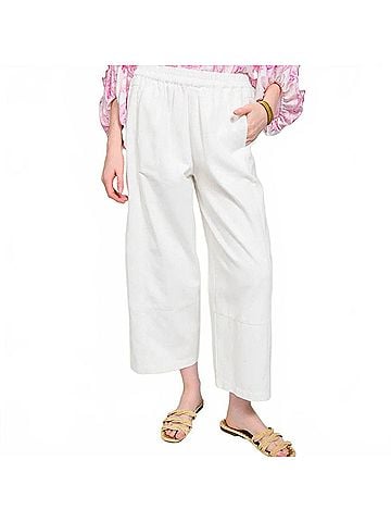 Ivy Jane The Alabaster Barrel Pants in White (view 2)