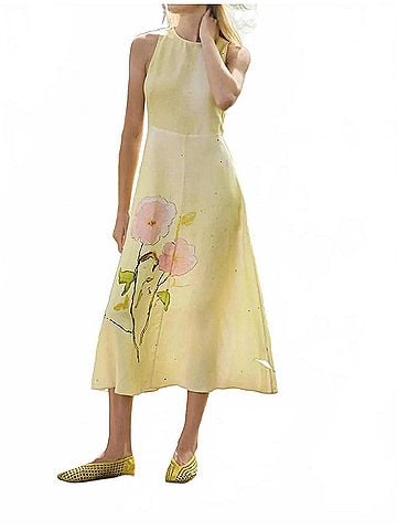 Hunter Bell Faith Midi Dress in Quiet Bloom (view 2)