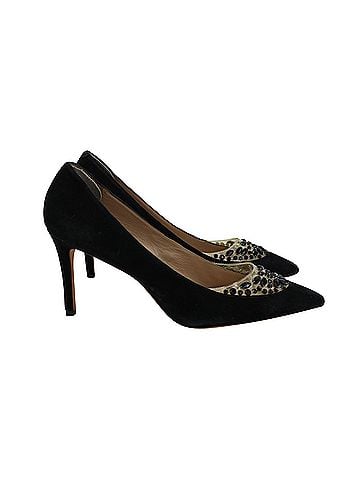 Tory Burch Tory Burch Delphine Embellished Pumps in Black Suede (view 1)