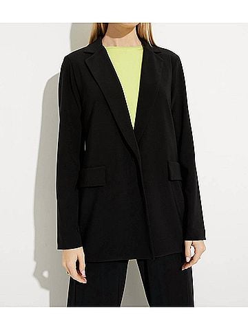 Joseph Ribkoff Formal Hip-Length Blazer in Black (view 2)