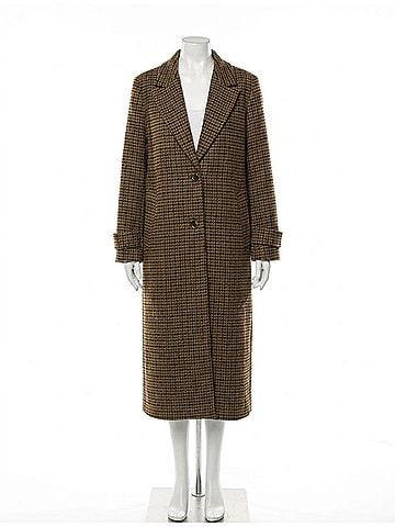 Astr Sonya Coat in Brown/Olive (view 1)