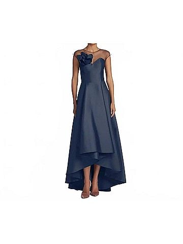 Sachin + Babi Women's Elegant Hi-Lo Gown in Navy (view 2)
