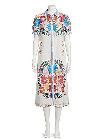 Entro Elena Midi Dress in White (view 1)