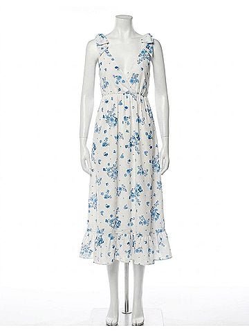 Sugarlips Chandler Floral Tie Knot Dress in Blue (view 1)