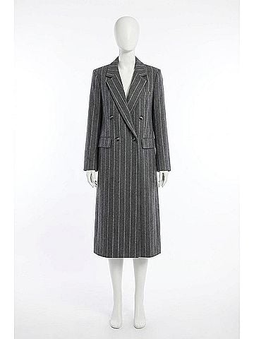Steve Madden Prince Double-Breasted Coat in Grey (view 1)