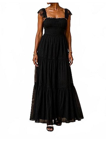 Flying Tomato The Midnight Reverie Dress in Black (view 2)