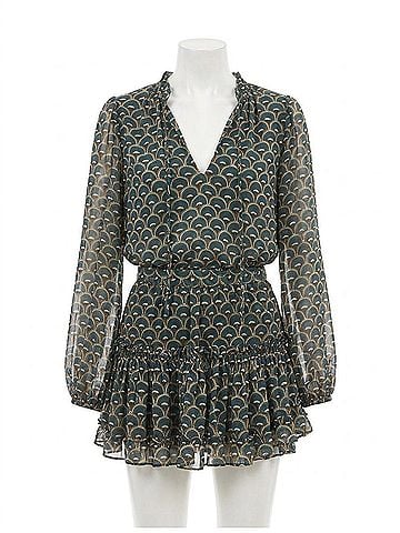 MISA Los Angeles Lorena Dress in Dandelions Chiffon (view 1)