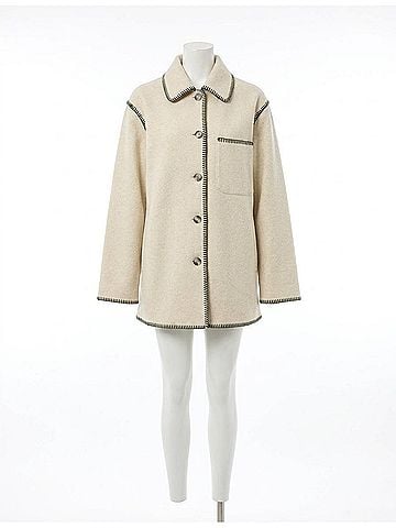 Z Supply Olivia Whipstitch Jacket in Oatmeal Heather (view 1)