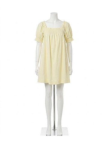 Olivaceous Sophie Smocked Dress in Butter Yellow (view 1)