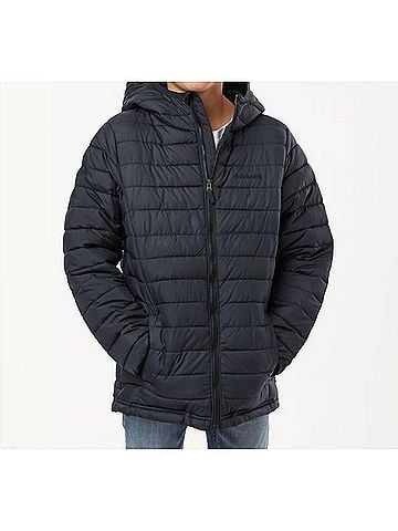 Columbia Powder Lite Ii Hooded Jacket in Black (view 2)