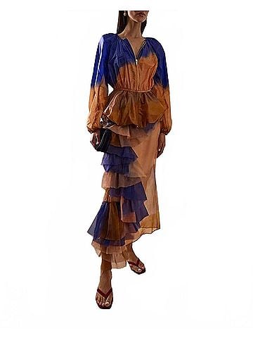 Ulla Johnson Rana Peplum Jacket in Blue (view 2)