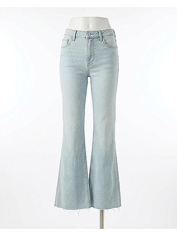FRAME Women's The Icon High Rise Flare Jeans in Preen Raw After (view 1)