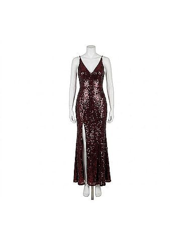 Dress the Population Iris Sequin Gown in Port Wine (view 1)