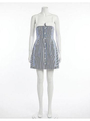 Amanda Uprichard Mindy Dress in Blue Ivory (view 1)