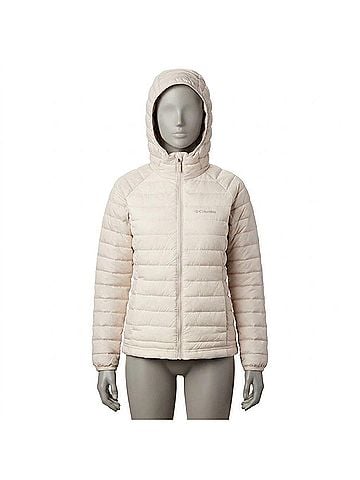 Columbia Kids' Powder Lite Ii Hooded Jacket in White/Cream (view 1)