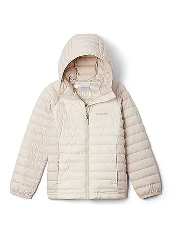Columbia Kids' Powder Lite Ii Hooded Jacket in White/Cream (view 2)