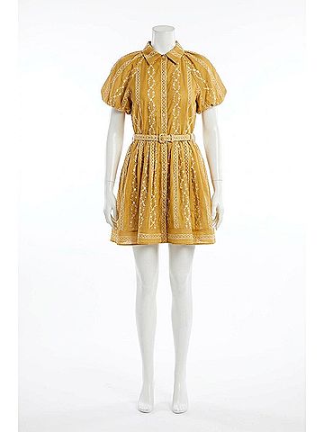 Steve Madden Daisy Button-Front Dress in Golden Yellow (view 1)