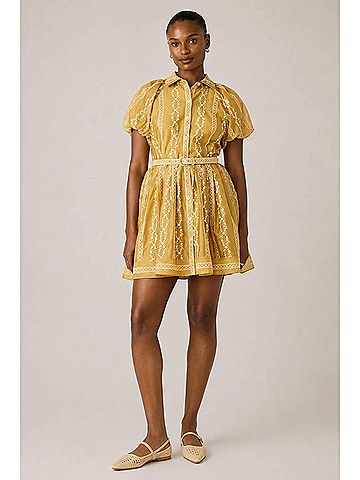 Steve Madden Daisy Button-Front Dress in Golden Yellow (view 2)