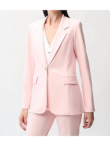 Joseph Ribkoff Formal Notched Lapel Blazer in Pale Pink (view 2)