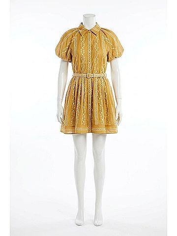 Steve Madden Daisy Button-Front Dress in Golden Yellow (view 1)