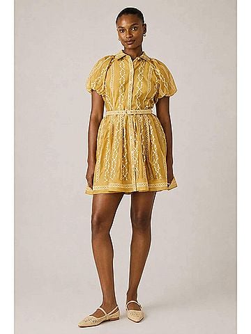 Steve Madden Daisy Button-Front Dress in Golden Yellow (view 2)