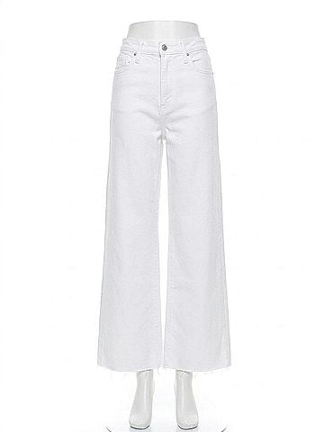 Just Black High Rise Wide Leg Jeans in White (view 1)