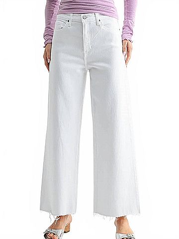 Just Black High Rise Wide Leg Jeans in White (view 2)