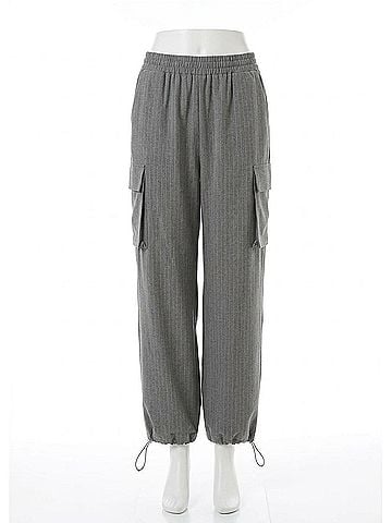 Steve Madden Themis Tapered Pants in Grey (view 1)