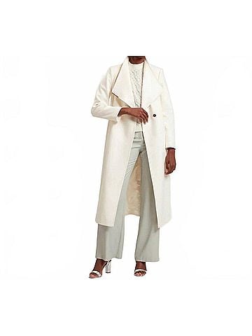 Ted Baker London Women's Rosell Cashmere Belted Wrap Coat in Ivory (view 2)