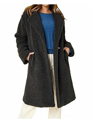 Gilli Teddy Long Coat in Grey (view 2)