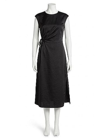 Derek Lam 10 Crosby Side Tie Dress in Black (view 1)