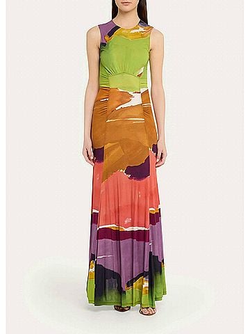 Ulla Johnson Lana Ruched Jersey Dress in Nature Abhors A Vacuum (view 2)