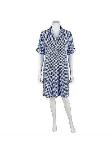Nic + Zoe Mosaic Devon Dress in Blue Multi (view 1)